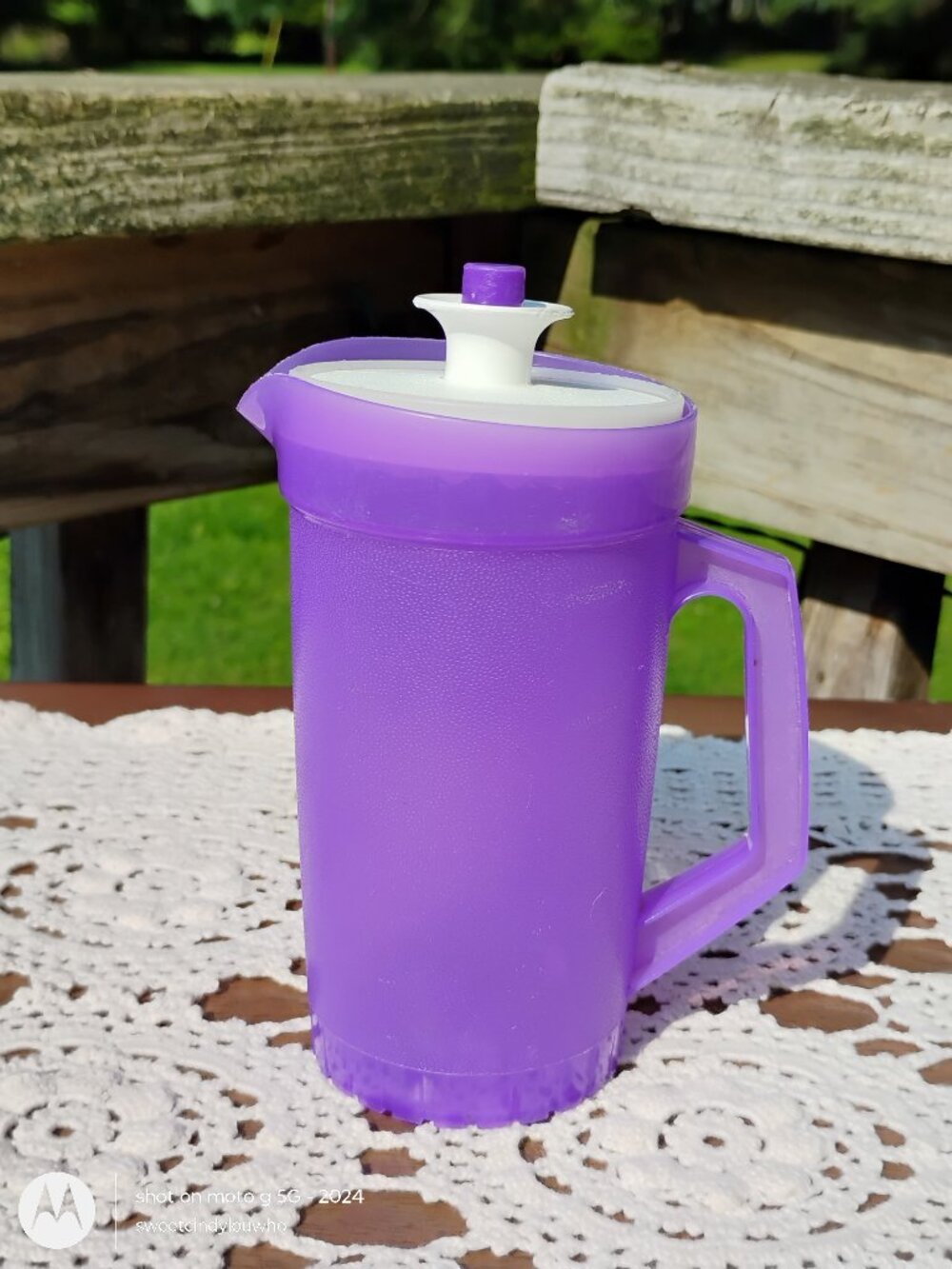 Tupperware Toys grape purple mini party set pitcher with classic push button lid